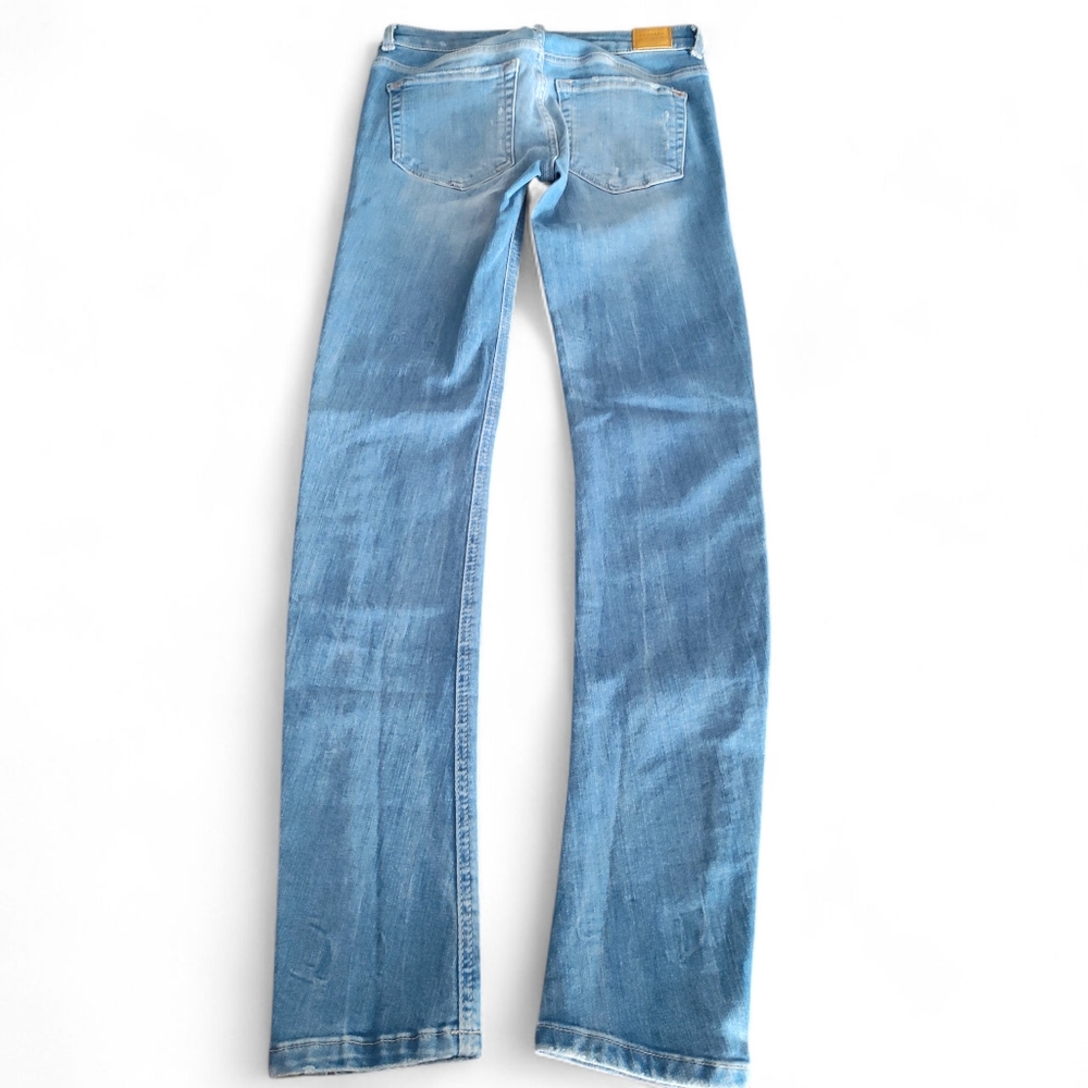 Zara Skinny Jeans Womens Light Blue Wash Size 2 Straight Leg - Picture 5 of 12